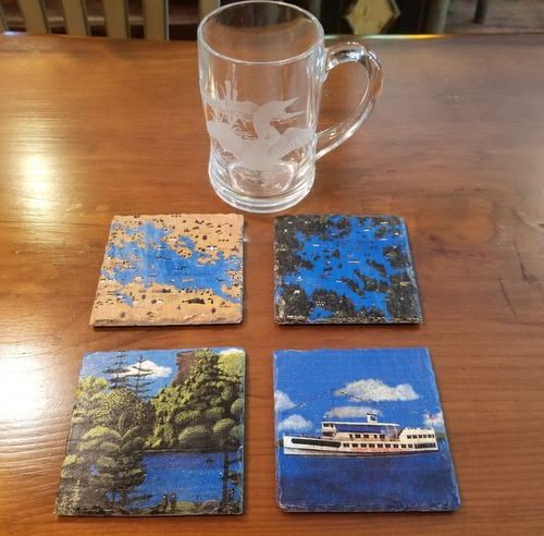 4 Slate New Hampshire Coasters