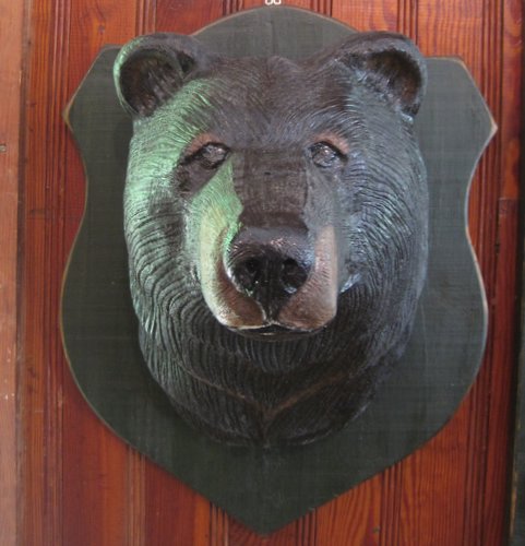 Carved Black Bear Mount