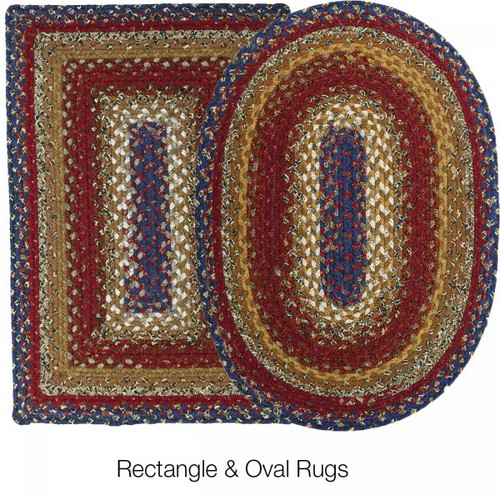 Log Cabin Step Cotton Braid Rug