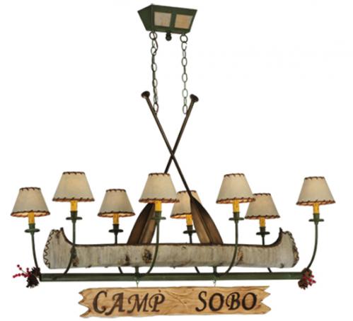 Personalized Birch Canoe Chandelier