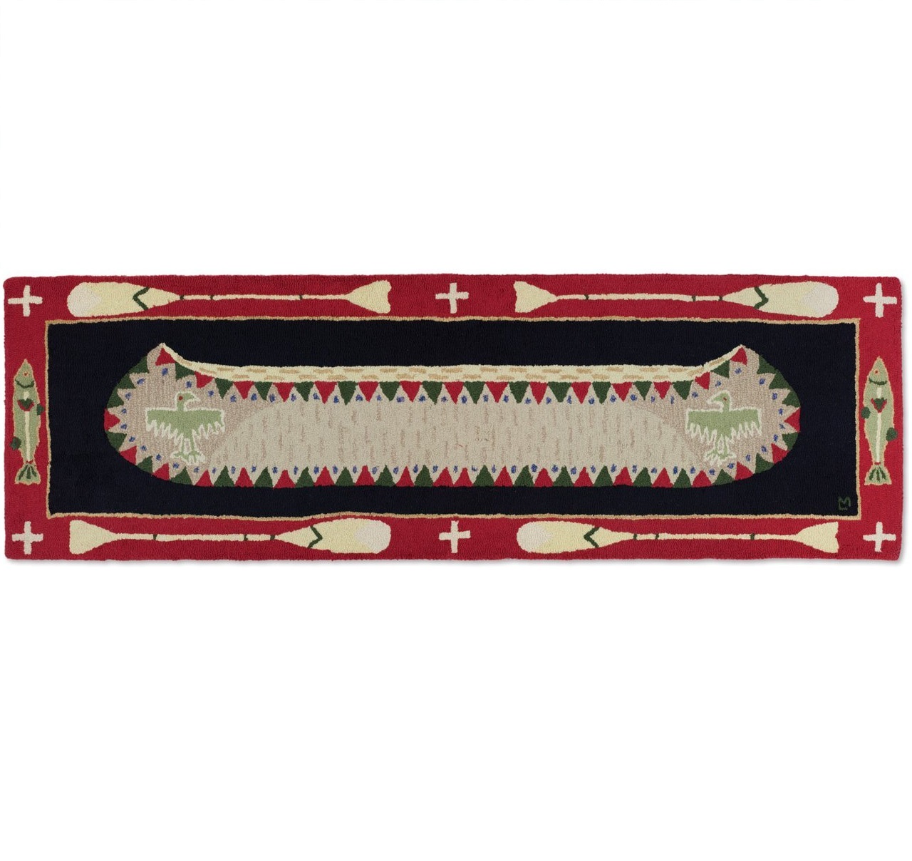 Birch Bark Canoe Runner - Red