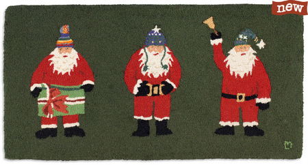 Hooked Wool Santa Rug