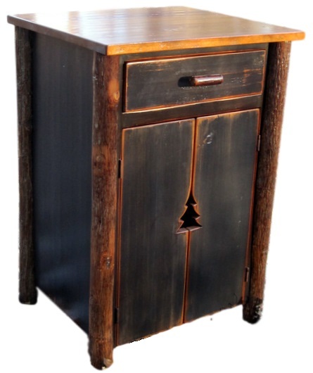 Hickory Shutter Door Night Stand