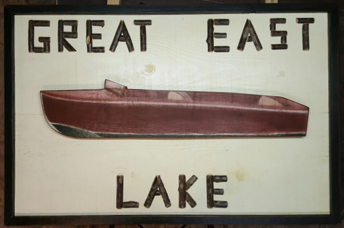 Custom Twig Lettered Boat Sign