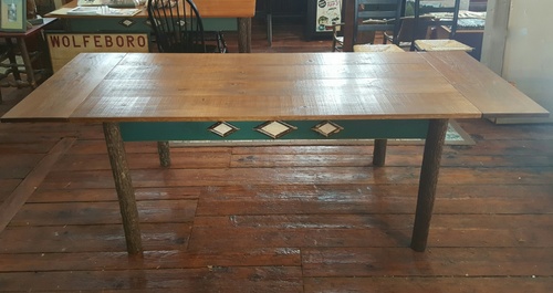Hickory Table with Breadboard Leaves