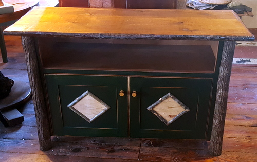 Hickory Log TV Stand