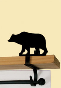 Bear Curtain Shelf Brackets - Pair