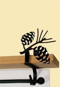 Pine Cone Shelf Brackets - Pair