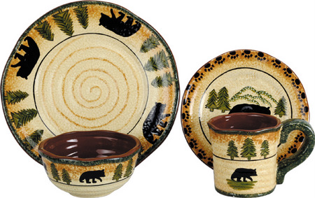 16 Piece Bear Dinner Set