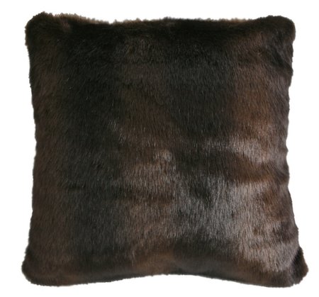 Brown Bear Faux Fur Pillow