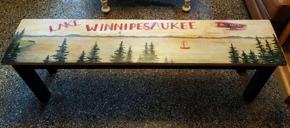 Custom Hand Painted Bench