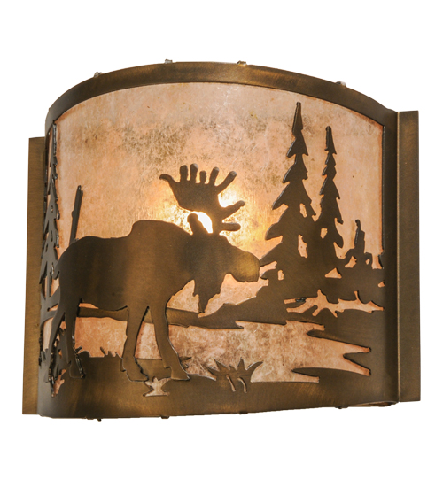 Moose at the Lake Wall Sconce