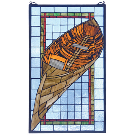 Stained Glass Canoe Window