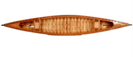 Miniature Salesman Sample Wood Canoe