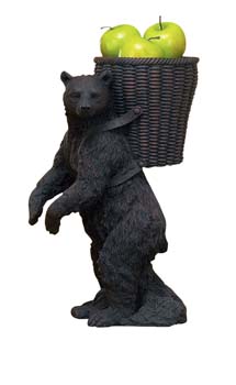 Black Forest Bear Holding Basket