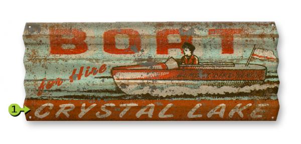 Corrugated Boat for Hire Sign