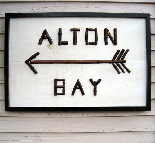 Custom Indoor / Outdoor Twig Sign with Arrow