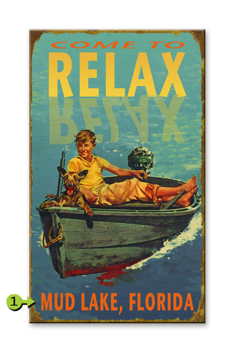 Customized Relax Lake Sign