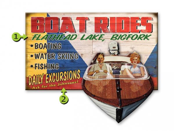 2D Boat Rides Sign