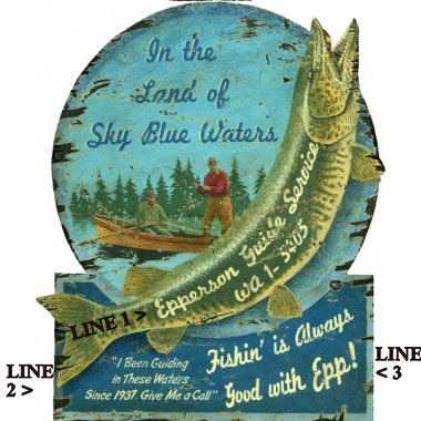 Personalized Muskie Fishing Sign