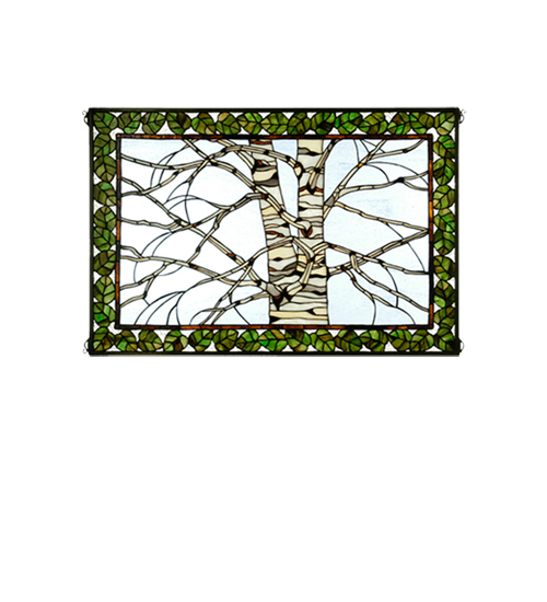 Stained Glass Birch Tree Window