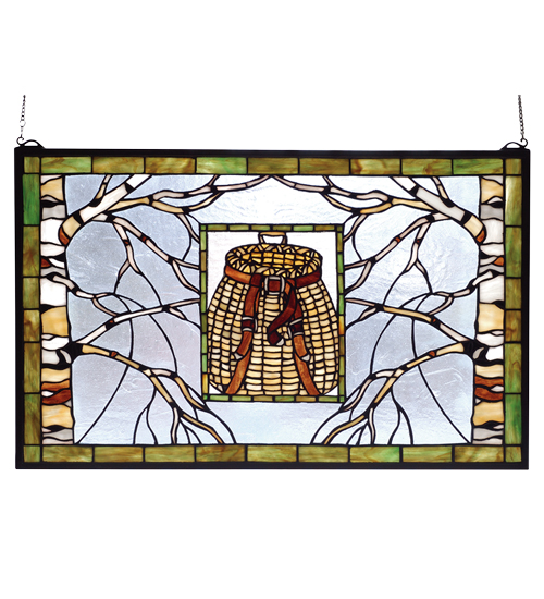 Stained Glass Pack Basket Window