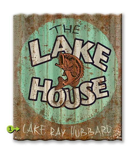 Corrugated Metal Lake Sign - Customizeable 
