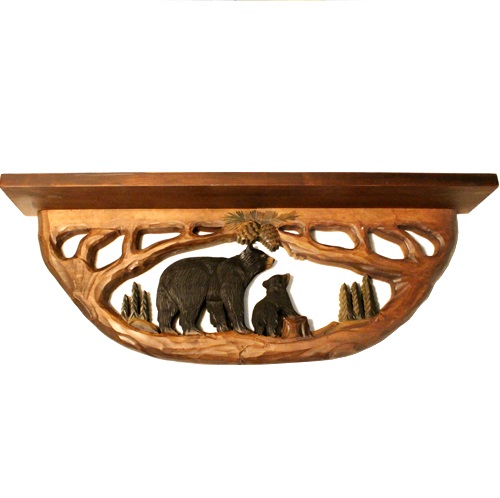 Carved Bear Shelf