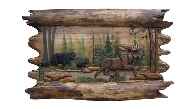 Moose Carving Wall Art