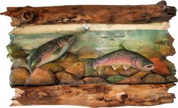 Trout Carving Wall Hanging