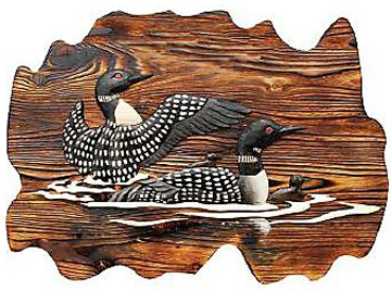 Loon Wall Art Carving